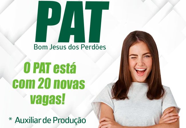 NOVAS VAGAS NO PAT