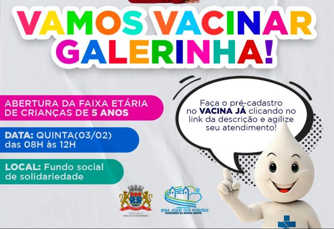 VACINAÇÃO CONTRA A COVID-19 PARA CRIANÇAS DE 5 ANOS.