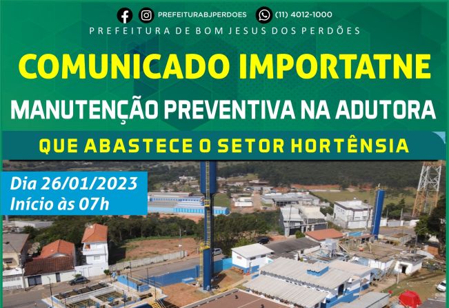 MANUTENÇÃO PREVETIVA NA ADUTORA 