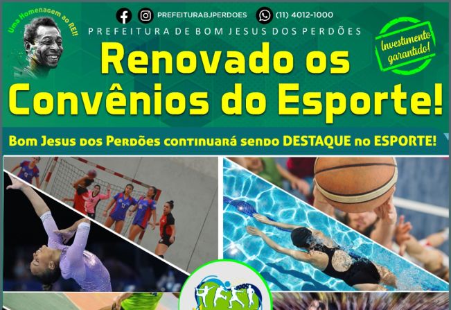 RENOVADO OS CONVÊNIOS DO ESPORTE 