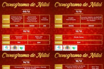 CRONOGRAMA DE NATAL 2021