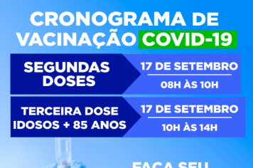 CRONOGRAMA DE VACINAÇÃO CONTRA A COVID-19
