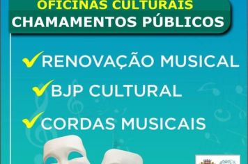 CHAMAMENTO PÚBLICO PARA OFICINAS CULTURAIS