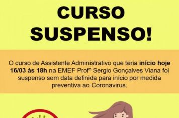 CURSO DE ASSISTENTE ADMINISTRATIVO SUSPENSO!
