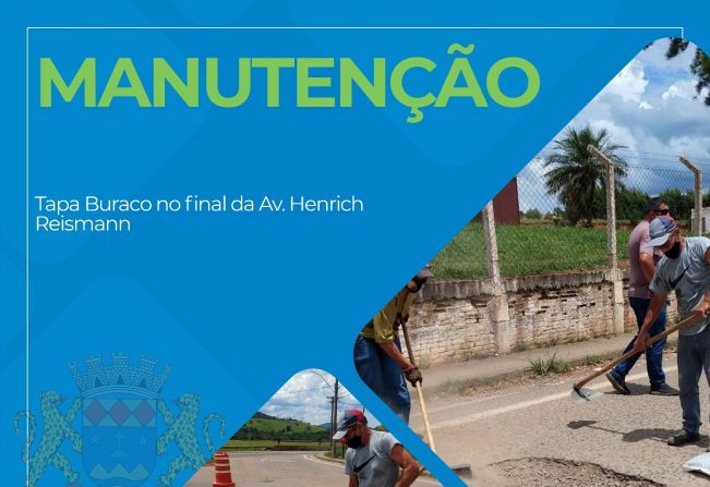 Tapa Buracos na Avenida Henrich Reismann.