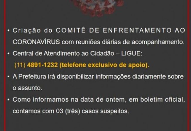 COMITÊ DE ENFRENTAMENTO AO CORONAVÍRUS.