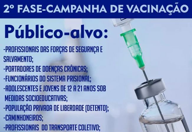 Segunda Fase da campanha de vacinação