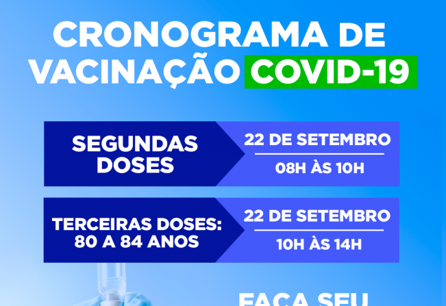 CRONOGRAMA DE VACINAÇÃO CONTRA A COVID-19