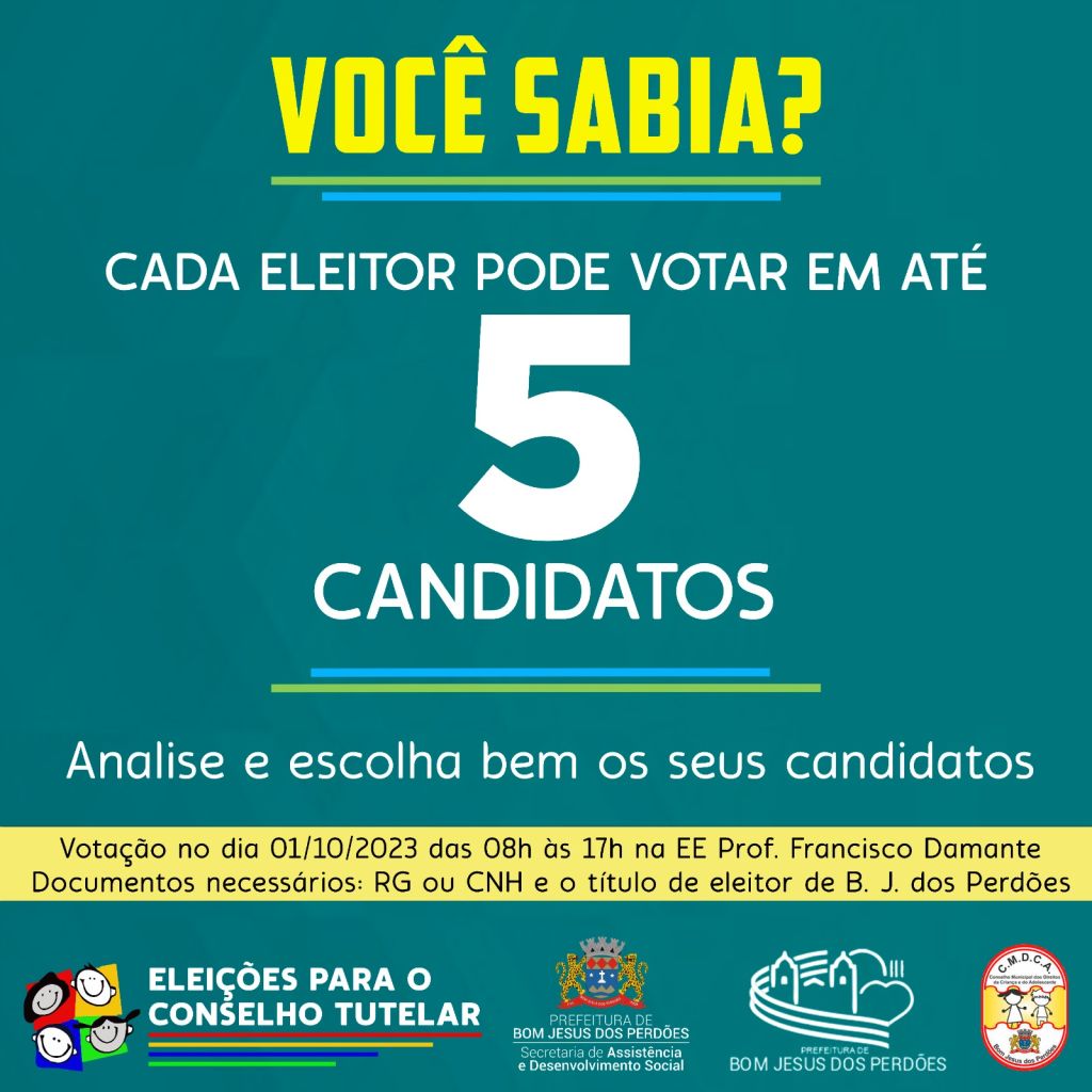 Campanha para eleição de conselheiros tutelares de Cascavel começou