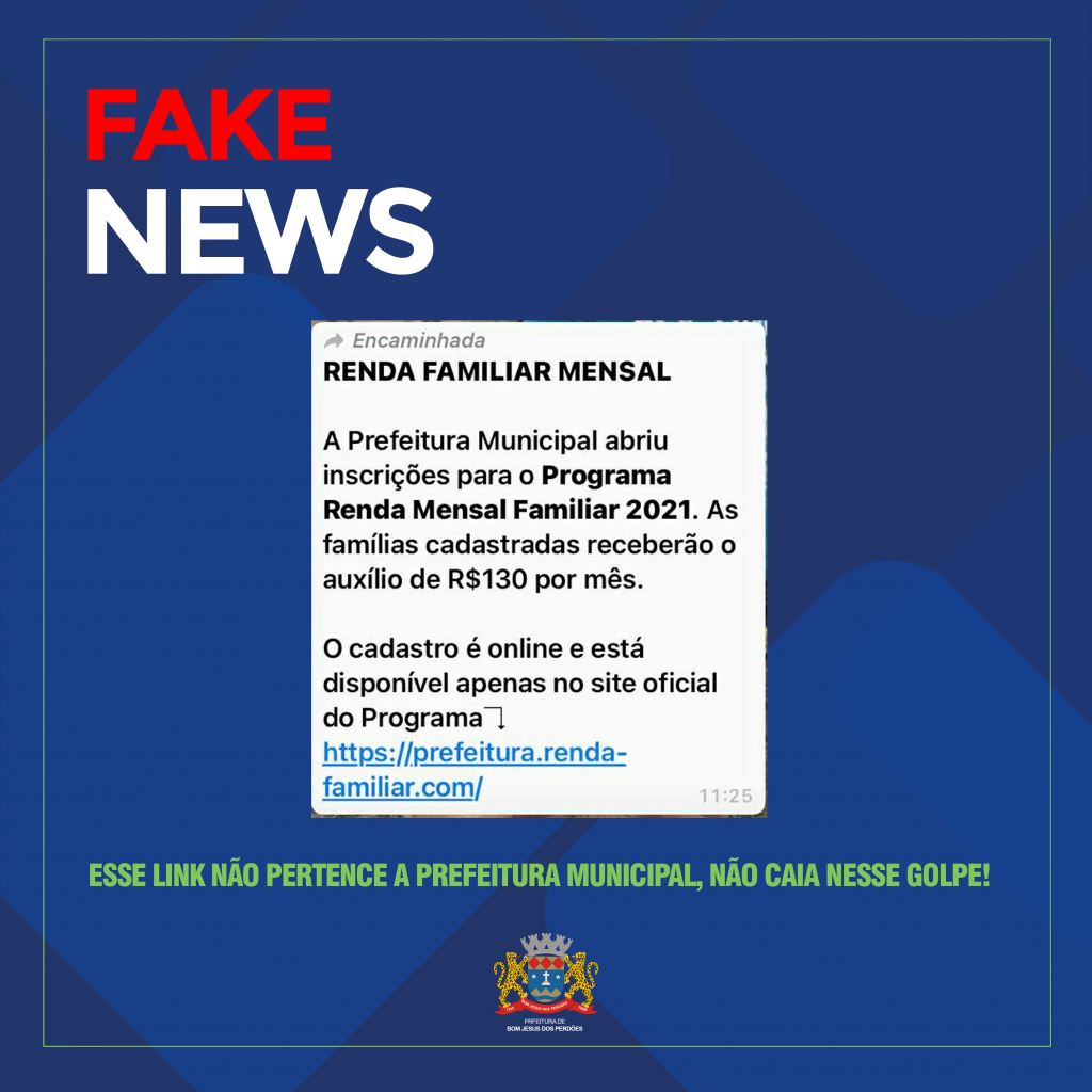 Alerta Fake News  Prefeitura Municipal de Guanhães